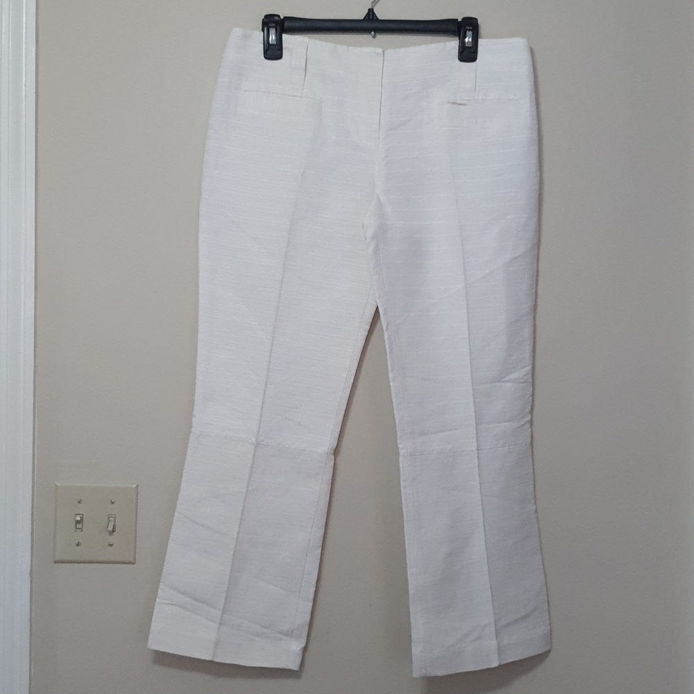 Tory Burch Blended Linen Silk Textured Pants